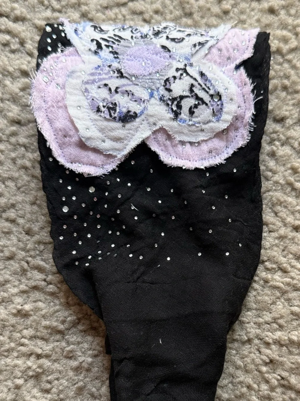 Boho Patchwork Wide Headbands Duo, Fits All Rhinestone Cotton Linen Hairbands